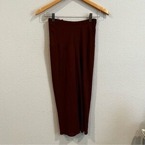 Vintage krizia 100% rayon size 38 rusty brown red pencil skirt